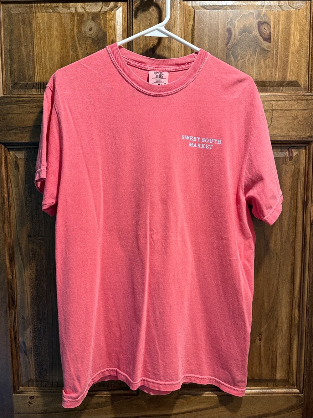 Comfort Colors Coral Pink Short-Sleeve Tee with Sweet South Market Logo